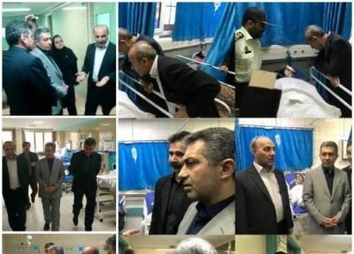 عیادت معاون درمان وزارت بهداشت از مصدومین حادثه اتوبوس دانش آموزان تبریز